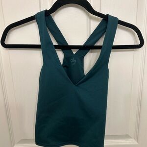 Dark Green/Teal Alo Airbrush Real Bra Tank